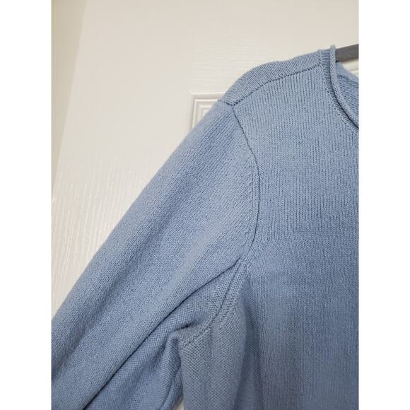 Sundance Homestead Henley Light Blue Silk Cotton Blend Knit Sweater, Size XL - Picture 4 of 10